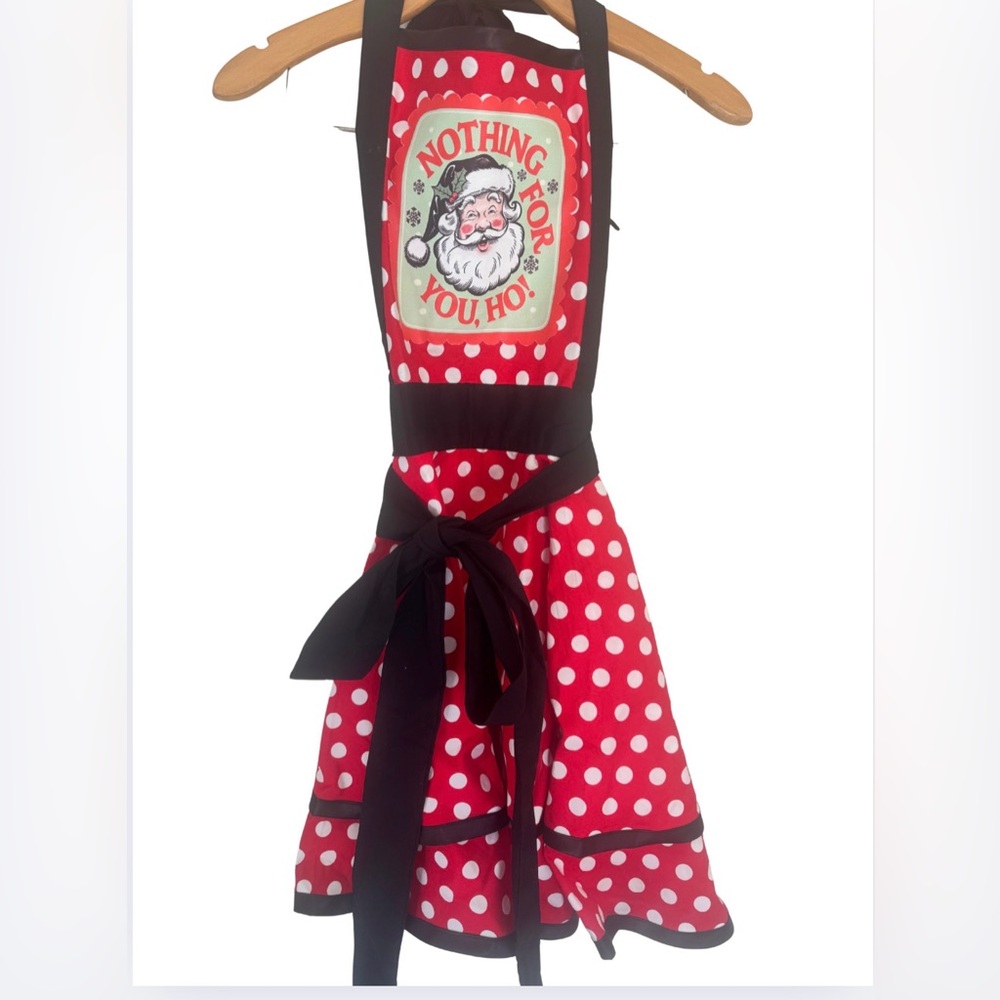 Keep It Gypsy Santa Apron — Red Polka Dot — OS